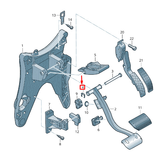 N 10842801 - NEW VW TOUAREG 7P MK2 BRAKE PEDAL RETAINING WASHER N10842801
